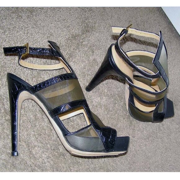 New 💋 sexy 8.5/39 Aperlai leather & mesh heels - Picture 7 of 15